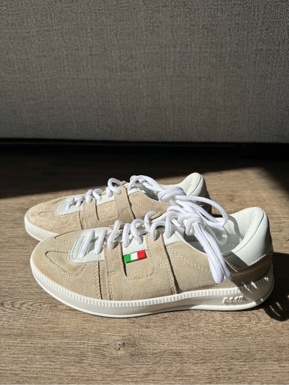 P448 x Scuderia AlphaTauri Jack Women’s Sneakers Beige Suede with White Laces